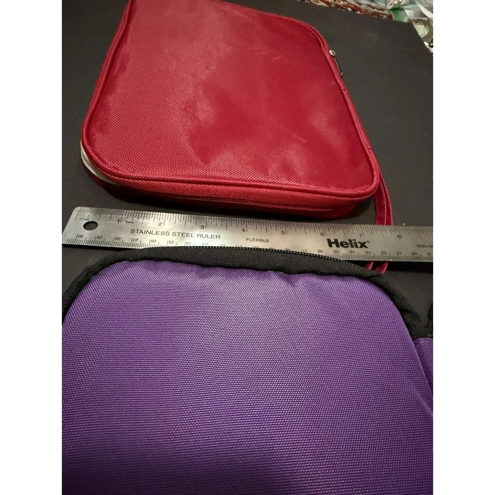 Lot of 2 Tech Pouch Electronics Ipad zipper Travel holder Bag Accessories